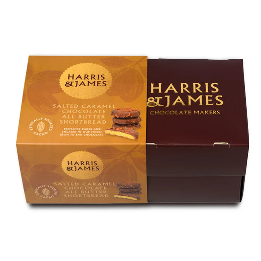 H&J Salted Caramel Chocolate All Butter Shortbread Biscuits