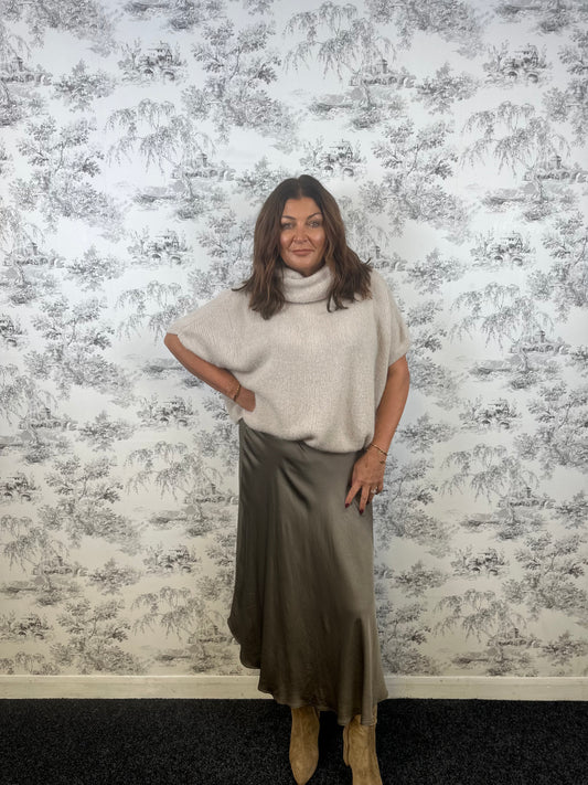 SATIN SKIRT