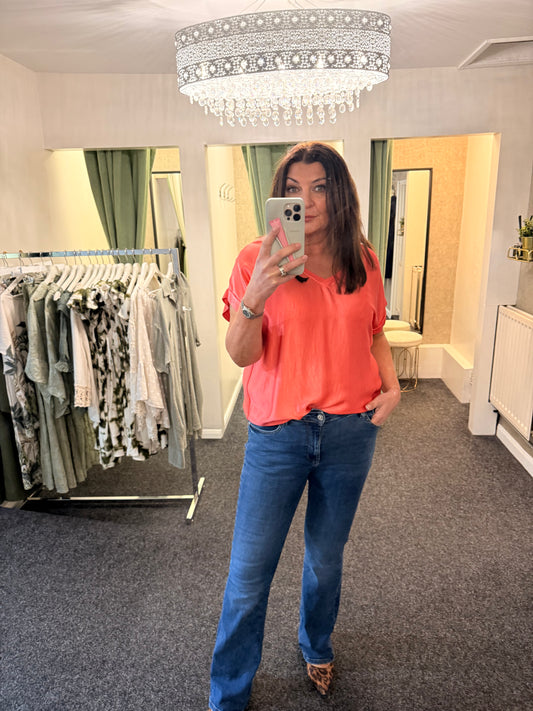 SADIE SATIN FRONTED TOP
