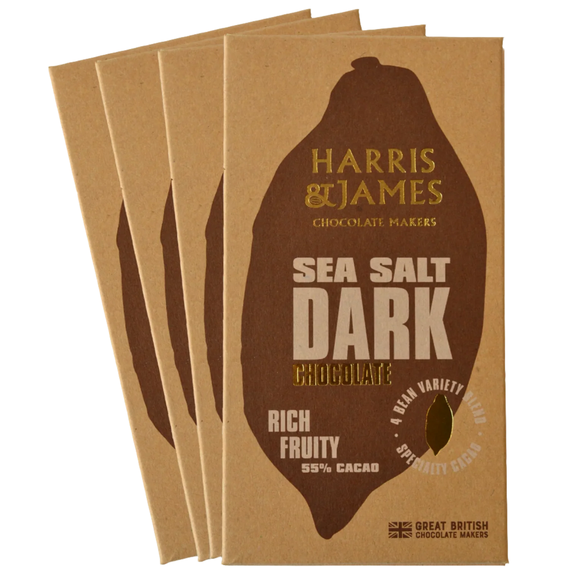 H&J Sea Salt Dark Chocolate Bar