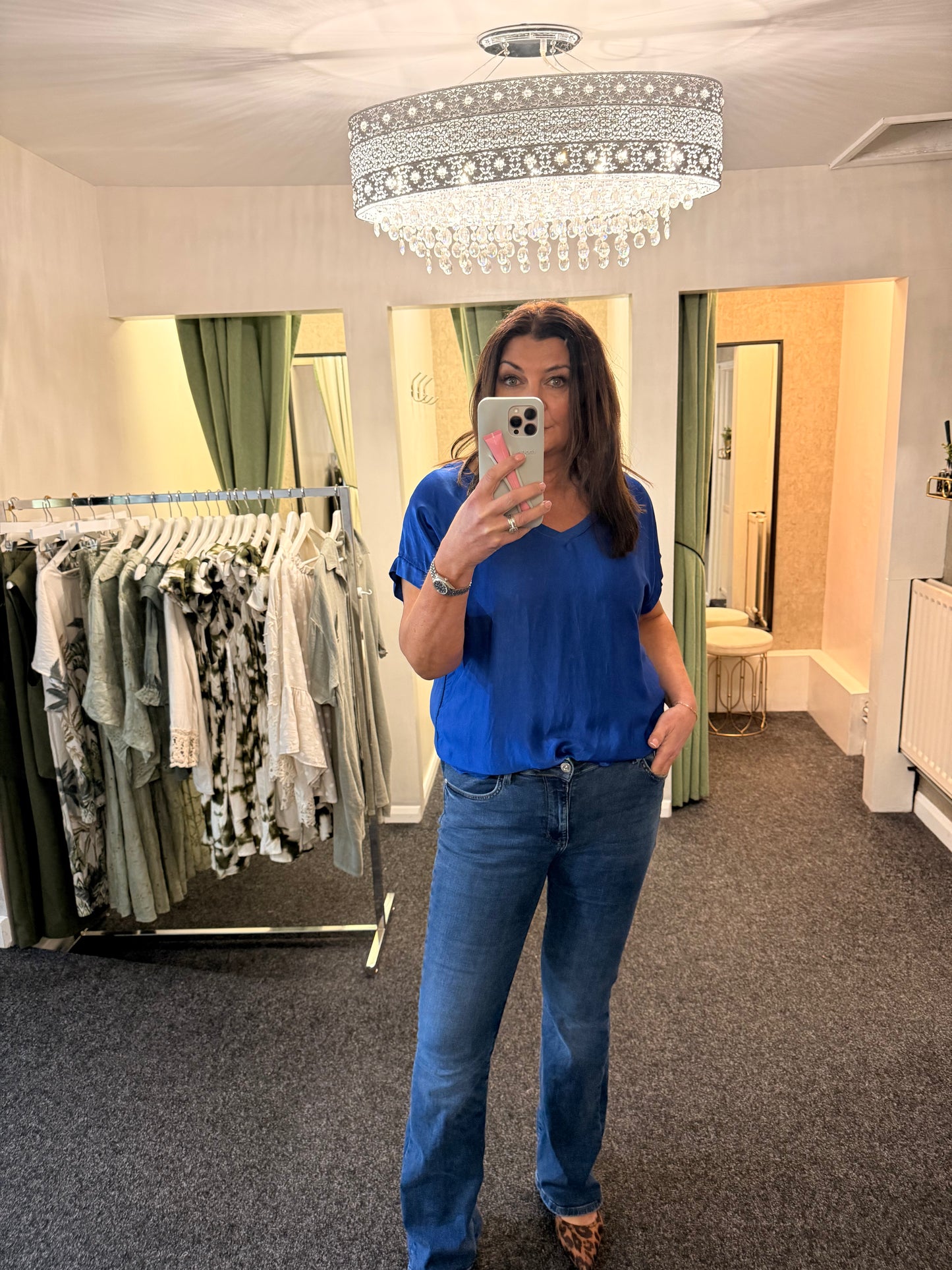 SADIE SATIN FRONTED TOP
