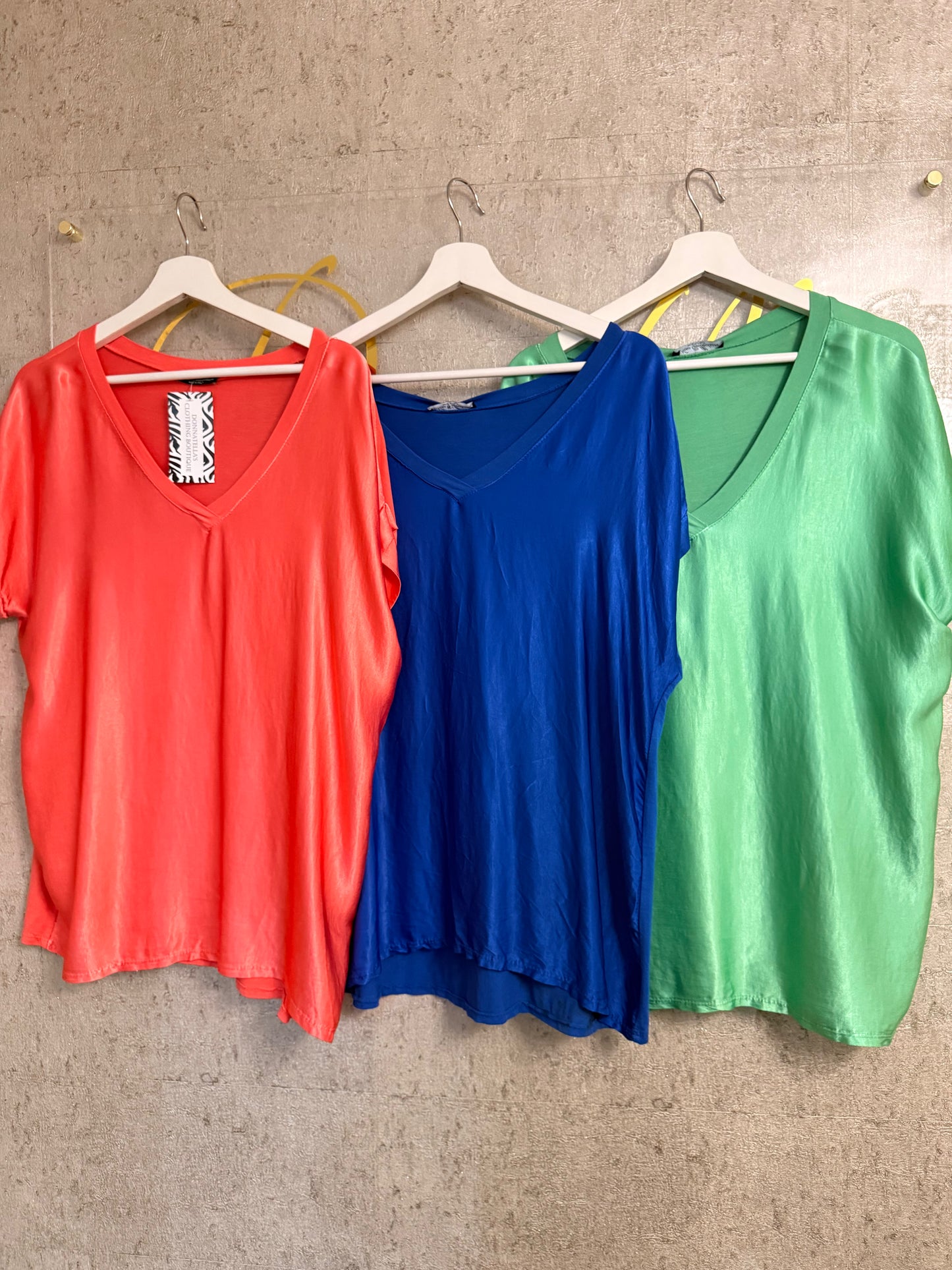 SADIE SATIN FRONTED TOP